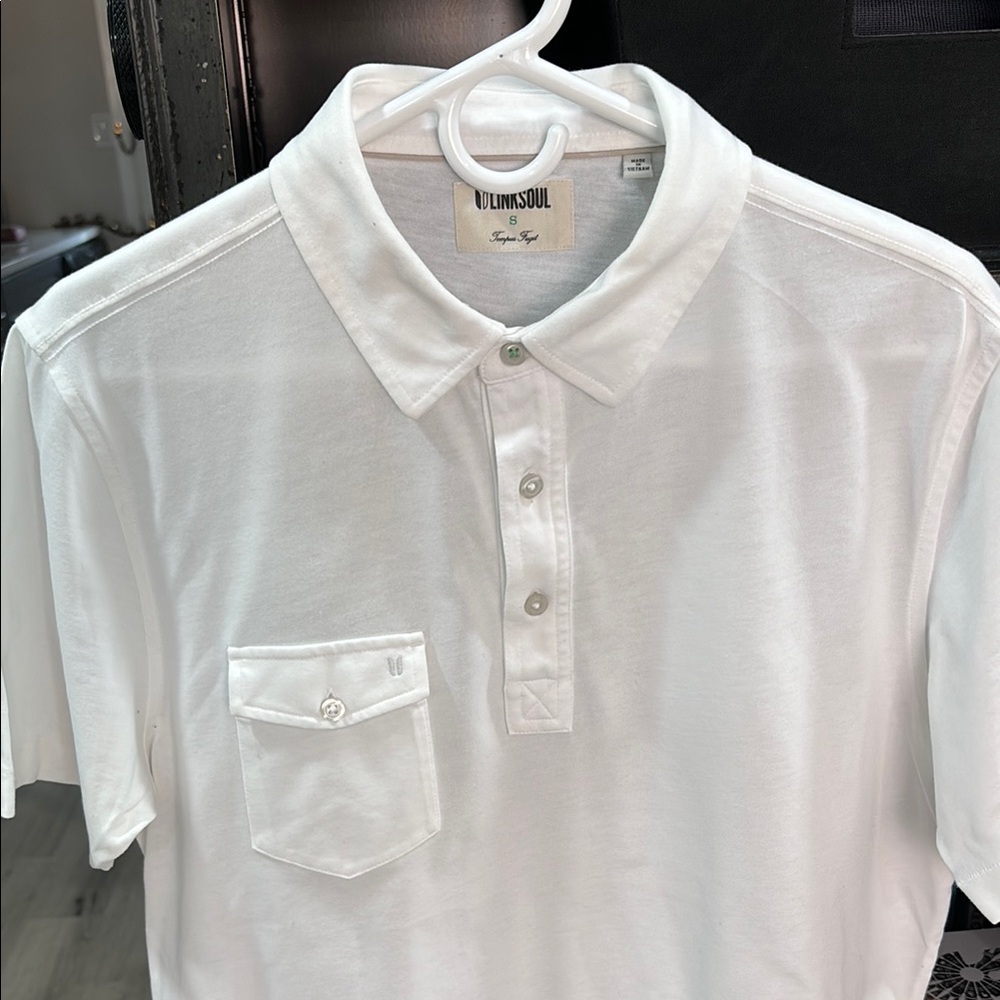 Linksoul Men's White Polo Shirt